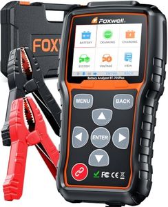 FOXWELL BT705 Plus Car Battery Tester 12V 24V Automotive, 100-2000CCA Battery Load Tester Digital Battery Analyzer Charging System Alternator Analyzer Cranking Checker for Car Heavy Duty Truck Marine