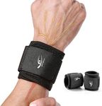 HiRui Wrist Compression Strap, Wrist Brace Wrist band Wrist Support for Fitness, Weightlifting, Tendonitis, Carpal Tunnel Arthritis, Pain Relief-Wrist Guard for Youth&Adult-One Size Adjustable (2 PCS)