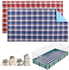 2 PCS Guinea Pig Cage Liner,Guinea Pig Bedding, Pet Supplies Guinea Pig Pee Pads Pet Supplies(22"x35")