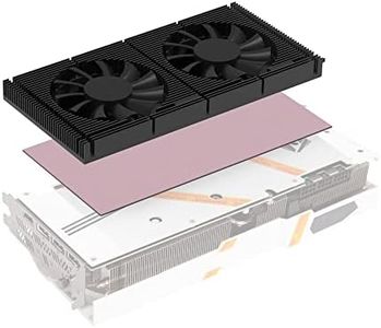 GPU Backplate Memory Radiator Aluminum Heatsink Cooler with Dual 70mm 4Pin PWM Cooling Fan and 1.2mm 7W Thermal Pad for Graphics Card RTX 3090