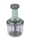 NAALSA NINJA ROUND Food Chopper 900ml with 4steel blade Large Manual Hand-Press Vegetable Chopper Mixer Cutter to Cut Onion, Salad, Tomato, Potato (Pack of 1) 900ml (ROUND)