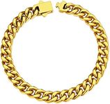 Gold Chain Bracelet Cuban Chain Bracelet Gold Curb Bracelet Women Mens Gold Bracelet Stainless Steel Bracelets for Men Cuban Link Bracelet