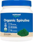 Nutricost Organic Spirulina Powder 454 Grams, 1LB - Pure, Certified Organic Spirulina