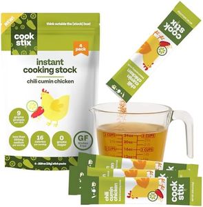 Cookstix Chili Cumin Lime Chicken Stock Sticks – Clean-Label Alternative to Bouillon Powder – No Sugar Added, Low Sodium, No Additives – Dehydrated Chicken Broth for Soups, Gravy, Cooking – 4 Pack