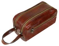 Leather Toiletry Bag - Dopp Bag - Skincare Bag - Italian Cosmetic Bag - Trousse de Toilette en Cuir - Time Resistance