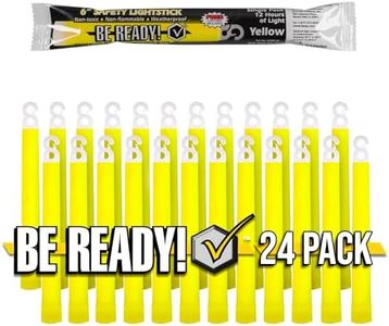 Be Ready - Yellow 6" Industrial 12 Hour Premium Emergency Safety Chemical Light Glow Sticks 24 Pack