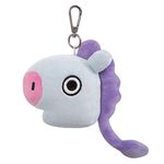 AURORA BT21 Official Merchandise, MANG Plush Key Clip, 61338, Purple,6 x 11 x 11 centimetres