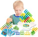 48 Pcs Tetra Tower Game Balance Stacking Block Party Game Tetratower Game for Adults Kids Tetra Board Game 2 Players or More Family Games Parties Travel Team Building Games Toy