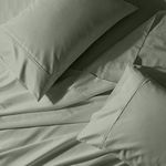 Royal Tradition Bed Sheet Set, 650 Thread Count -Full, Solid Sage- Soft, Cotton Blend, 4PC Sheets