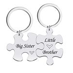 ShiQiao Spl Sister Brother Gifts for Boys Girls Christmas Birthday Gifts for Men Women Big Sister Little Brother Matching Keyring 2 Pcs