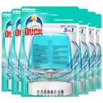 Duck Toilet Cleaner, 3-in-1 Toilet Liquid Rim Block, Cool Mist, 55 ml, Pack of 6