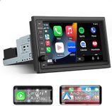 EagleNav 7 inch Car Stereo Audio 1 Din Universal Car Radio 2+64GB Android 12 for iOS CarPlay/Android Auto/Mirror Link GPS Sat Nav Bluetooth WiFi USB DAB GPS Navigation Car Audio FM Radio