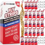 24 Fly Strips Indoor Sticky Hanging