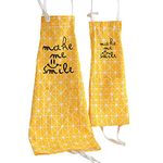 Mother Daughter Gifts Matching Aprons Make Me Smile Cotton Blend Kitchen Yellow Mommy and Me Matching Apron for Women and Kid Children