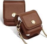 LUCKYCOIN Leather Case for AirPods,