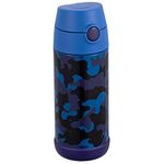 Snug Kids Flask - Stainless Steel Insulated Water Bottle with Straw for Children/Toddlers (Girls/Boys) - Camo, 350ml