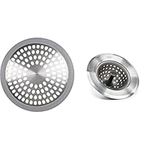 OXO Good Grips Bathtub Drain Protector & Good Grips Sink Strainer (Black)