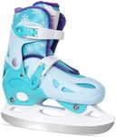 Nattork Ice Skates for Kids Boys Girls with Sturdy Plastic Shell, 4 Sizes Adjustable Skates, Outdoor Skating Essentials Perfect Choice Blue Size 13 1 2