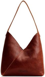 Portland Leather Goods Naomi Shoulder Bag - Handmade, L Nutmeg, Large