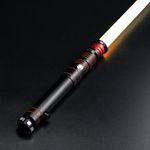 7Kwars Dueling Light Saber, Smooth Swing Light Saber,16 Set Sound Effects with 12 Colors Change Premium Metal Hilt Light Saber for Adults and Kids Gift