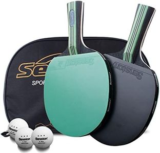 Senston Ping Pong Paddles 5-Ply Wood 2mm Sponge 2 Pack for All Skill Levels