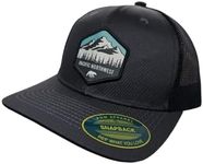 Pacific Northwest Trucker Hat w/mesh Backing and Pacific Northwest Woven Patch, Grey/Black, One size