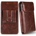 Miimall Phone Holster for Samsung Galaxy S24 Ultra/S23 Ultra/S22 Ultra/ A14/A23, Google Pixel 9 Pro Fold, Motorola Moto G Play, [Magnetic Closure] [Belt Clip] Leather Pouch Phone Holder, Dark Brown