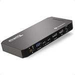 Plugable Thunderbolt 3 and USB C Docking Station with 96W Charging - Compatible with Mac and Windows Laptops, DisplayPort and HDMI, 2X USB-C, 3X USB 3.0, Gigabit Ethernet, Audio Jack - Horizontal