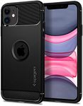 SPIGEN Rugged Armor Case Designed for Apple iPhone 11 (2019) Resilient Ultra Soft Cover - Black