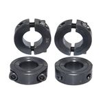 Double Split Shaft Collar 1" Bore Width 1/2 Inch Oxide Set Style Black (4 Pcs)