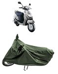 TRICWAY Presents Premium Polyester Fabric Two Wheeler Bike/Scooty Body Cover for Mahindra Duro DZ 125 with Semi Waterproof and Dust Proof (Olive Green)