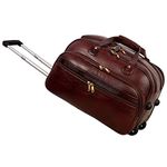 HYATT Leather Accessories Leather 28 Cms Travel Duffle(HLAND01_ BROWN)