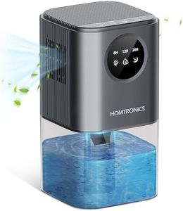 1700ml Dehumidifier, [Timing Function] Homtronics Small Dehumidifier for Home Up to 30㎡, Quiet Portable Dehumidifiers with 7 Colorful Light, for Bathroom, Bedroom, Closet, Moisture Absorber-Silver