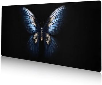 DAWNTREES Desk Mat,Mouse Pad Gaming Keyboard Pad,60x30cm,Butterfly Pattern Computer Pad, Non-Slip Base and High-Density Stitched Edges, Computer Protector