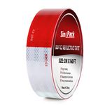 SinoPack Reflective Safety Tape Red & Sliver Dot Reflective Tape for Trailers and Trucks Retroreflective Conspicuity Markings 1Pack 2IN X 160FT