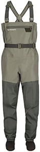 Simms Men's Tributary Stockingfoot Chest-High Fishing Waders - Durable, Breathable, Waterproof Fly Fishing Waders for Men, Basalt, XX-Large 12-13 Foot
