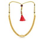 Malabar Gold & Diamonds Gold Necklace for Women 22k | Traditional Gold Thushi necklace 22kt | 22 kt (916) BIS Hallmark Gold Tushi for Birthday, Anniversary, Diwali & Festival Gift