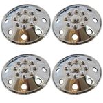 IWC 4 Pc Set 16" 8 Lug RV Stainless Steel Hub Cap Steel Wheel Rim Covers