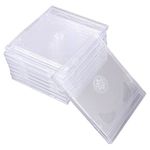 9Pcs Double CD Jewel Cases Transparent DVD Holders CD Storage Cases Standard Double Disc Capacity