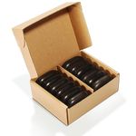 Master Massage 12-Piece Middle Sized Ovular Black Lava Hot Stone Massage Set –Medium Size Oval Stones 6.6cm x 4.9cm x 1.8cm - Natural Basalt Stones for Relaxation, Spa, Beauty, Salon, and Professional Massage Therapy