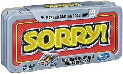 Sorry - Road Trip Edition inc Travel case - Game of Sweet Revenge - Kids Board Games - Toys for Kids - Boys and Girls - Ages 6+