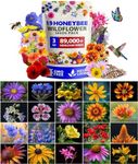 HOME GROWN Wildflower Seeds (3oz) 89,000+ Flower Seed Mix | No Filler | 19 Varieties, USA-Sourced Bulk Wild Flowers Seeds for Planting, Butterfly & Pollinator Perennial and Annual Wild Flower Mix