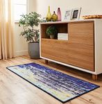 Amazon Brand - Solimo 3D Printed Modern Abstract Bedside Runner Carpet with Anti Skid Backing for Bedroom |Living Room |Office (55x140 cm), Polyester, Multi-Coloured