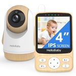 HelloBaby Baby Monitor with Camera & Audio - No WiFi Needed, 4" Screen, 1000ft Long Range FHSS Secure, 26H Battery, Infrared Night Vision, Pan-Tilt-Zoom, 2-Way Talk | Portable for Home & Travel