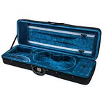 SKY 4/4 Full Size Violin Oblong Case Lightweight with Hygrometer Black/Blue