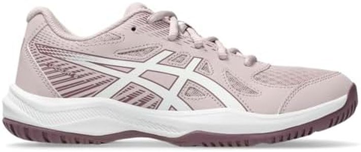 ASICS Kid's Upcourt 6 Grade School Volleyball Shoes, 7, Watershed Rose/White