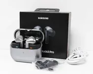 Samsung Galaxy Buds3 Pro AI True Wireless Bluetooth Earbuds, Noise Cancelling, Sound Optimization, Real-Time Interpreter, Redesigned Comfort Fit International Version (Silver)