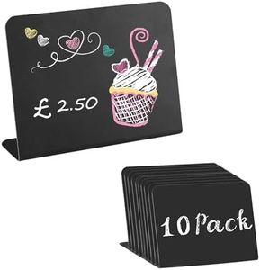 Mini Chalkboard Signs Perfect for Market Stall, Craft Fair, Cake Bakery, Cafe, Restaurant, Buffect and More, Used as Price Tags, Food Labels, Table Numbers, Reserved Signs -10Pack,10x7.5cm