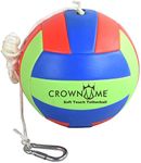 CROWN ME Tetherball Ball and Rope Set- Tetherball Ball with Rope and Carabineer Hoop, Two-Needles Pump, Glow in Dark