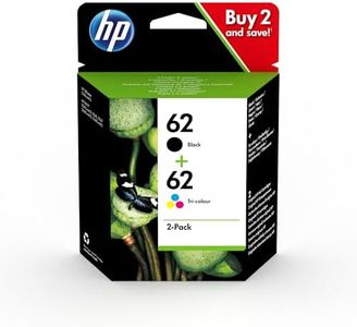 HP 62 N9J71AE, Negro y Tricolor, Cartuchos de Tinta Originales, Pack de 2, Compatible con impresoras de inyección de tinta HP ENVY 5540, 5640, 7640; OfficeJet 200, 250, 5740